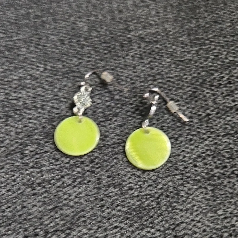 Coldwater Creek Gold and‎ Green Jewelry Set- Bracelet & 2 Sets of Earrings